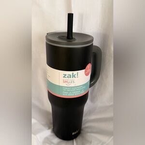 Zak! Black Travel Mug with Straw